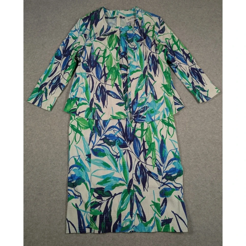 Joseph Ribkoff Women Dress Suit Size 8 NWT Textured Botanical‎ Stretch Shift